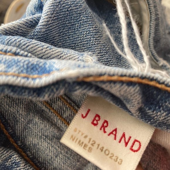J brand Jeans Womens 26 Nimes Ripped Distressed Destroyed Medium Wash Stretch - Picture 4 of 11
